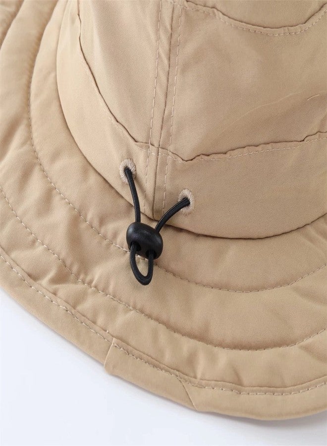 Connectyle Kids UPF 50+ Bucket Sun Hat UV Sun Protection Hats Wide Brim Summer Beach Hat Dark Khaki - Image 5